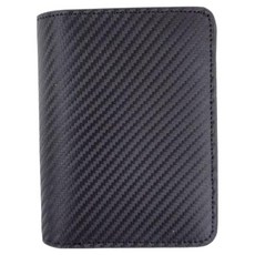 碳纖維牛皮男士短夾 二層牛皮 內裡超纖+滌綸, 黑藍色