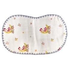 Qbibiya 十層紗紗布巾, 100%純棉, 尺寸25x40cm, 25 x 40cm, 月亮兔兔