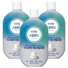 자연퐁 스팀워시 식기세척기용 분말 세제, 450g, 3개
