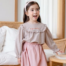 Bebezoo 女童格紋雪紡衫