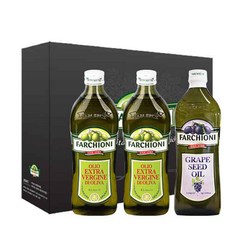 FARCHIONI 法奇歐尼 特級初榨橄欖油 1L x 2p + 葡萄籽油 1L 套組, 1套
