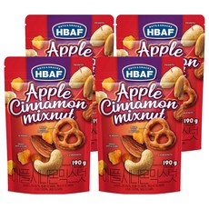 HBAF 蘋果肉桂餅乾綜合堅果, 190g, 4包