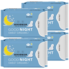 JIUJIU 親親 純淨涼感衛生棉, 夜用加長型(35cm), 6片, 4包