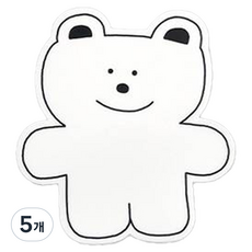 아이코닉 논슬립 두들 마우스패드, 5개, 03 TEDDY BEAR