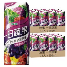 波蜜 一日蔬果100%紫色蔬果汁, 250ml, 36入