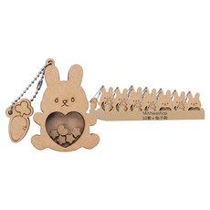 minhwashop 木製搖搖樂DIY套組, 兔子, 10個
