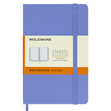 몰스킨 클래식노트 하드커버 룰드 포켓, 하이드레인저 블루, 1개