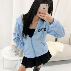 피어니스트 여성용 오버핏 후드집업