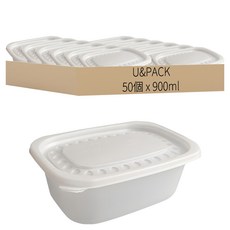 U&PACK 多功能密閉粥罐 大號 900ml, 1組, 50個