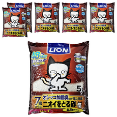 LION 獅王 除臭貓砂，超凝結，加齡臭強化除臭，7歲以上適用，5L, 6包