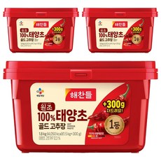 CJ Haechandle 好餐得 元祖 太陽草 金牌辣椒醬, 3個, 1.8kg