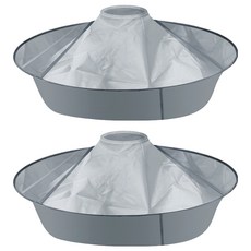 씨티컴퍼니 가정용 셀프 미용 원형 커트보, 2개, 그레이