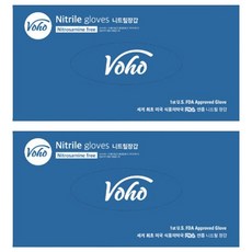 Voho 食品用丁腈手套, 藍色, S, 2盒