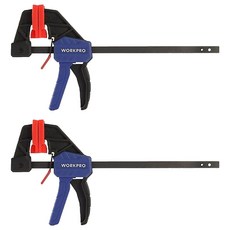 WORKPRO 木工用快速握把快拆桿夾 迷你 100mm WP232034, 2個