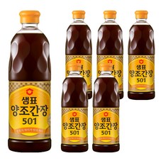 샘표 양조간장 501, 860ml, 6개