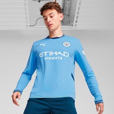 PUMA 男女通用 曼城主場球衣 應援款 複刻版 長袖 77507601