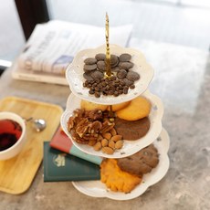 3層點心盤, White, 1組