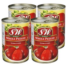에스앤더블유 홀 필 토마토 과일통조림, 4개, 400g
