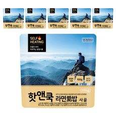 이지밥 핫앤쿡 라면애밥 사골, 6개, 100g