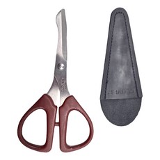 Clover 可樂牌 貼布繡專用剪刀 附皮套 11.5cm 日本製造, 1支