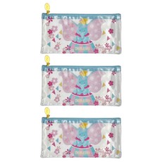 DUMBO 小飛象 櫻花透明文件收納袋 塑膠PP材質, 3個, 3個