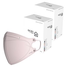 어린숨 엣지 새부리형 컬러마스크 중형, 30개입, 2개, 라이트핑크