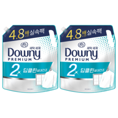 다우니 2배 딥클린 실내건조 자스민향 액상세제 리필, 2.2L, 2개