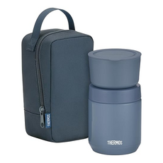 THERMOS 膳魔師 真空斷熱保溫便當提袋組 JEE-550 IBL, 藍色, 400ml, 1組