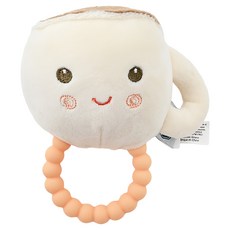 mary meyer 蜜兒 柔軟手搖鈴 甜蜜蜜卡布奇諾 安全柔軟材質 可當固齒器 溫和輕柔鈴聲, 1個