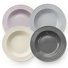 Creamy陶瓷圓盤4款組, 1套, 粉色、象牙色、灰色、木炭色