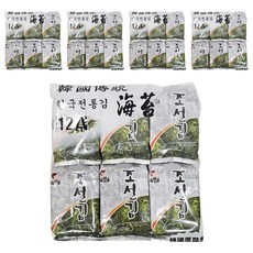 海樂多 海苔 原味 12入 Set, 傳統鹽烤 加上芝麻油香氣 單一包裝 攜帶方便 韓國媽媽手做, 60g, 5袋