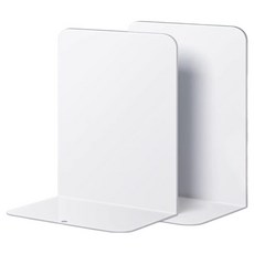 노바리움 책상정리 모던 철제 북앤드 2p, 화이트