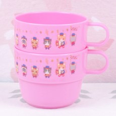 프린세스프링 손잡이컵 240ml 2p, 혼합 색상, 1개