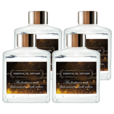 QiMart MIT冬季限定聖誕繽紛款法國精油珪藻土擴香瓶 200ml - 微醺薰衣草, 4瓶