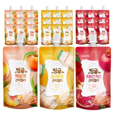 RAWEL 低卡蒟蒻果凍飲組 養樂多口味 10包入+水蜜桃口味 10包入+石榴口味 10包入 蒟蒻果凍, 1組