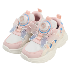 Rabbitfoot 女童運動鞋 翅膀造型 旋鈕設計 180mm 粉色