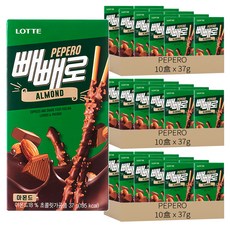 PEPERO 巧克力棒 杏仁口味 10入, 37g, 30盒