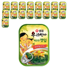 샘표우리엄마 깨끗한깻잎 기타반찬통조림, 70g, 18개