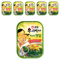 샘표 우리엄마 깨끗한 깻잎, 70g, 6개