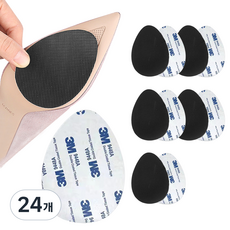 고씨네 3M 논슬립 신발 구두 미끄럼방지 밑창 패드, 블랙, 24개
