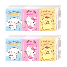 ONEDER 旺達棉品 三麗鷗家族1印花紙手帕 8抽, 9包, 2袋