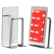 리빙홈디테일 3M 강력 접착식 스테인레스 칫솔걸이 HXC-010, 실버, 2개