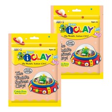 AMOS 阿摩司 超輕黏土, 世界最柔軟黏土, 不開裂, 珊瑚橘, 50g, 2包