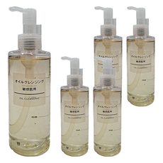 MUJI 無印良品 敏感肌卸妝油 200ml (M)｜溫和卸妝、深層清潔、敏感肌適用, 5瓶