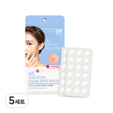 지나인스킨 AC+ 솔루션 클리어 스팟패치 10mm 18p + 12mm 18p 세트, 5세트