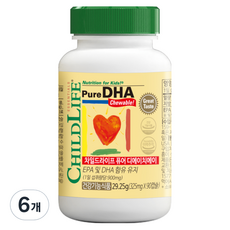 차일드라이프 퓨어 DHA 오메가3 딸기맛, 6개, 29.25g