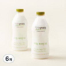상하목장 우유 저지방, 750ml, 6개