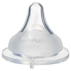 b.box PPSU嬰兒寬口圓孔奶瓶替換奶嘴 柔軟矽膠材質 寶寶輕鬆吸吮 一組兩個, 6個月以上, 1組