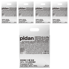 pidan 寵物木薯豆腐混合貓砂 5包 無香 2.4kg - 強效除臭、快速結團、不易帶出