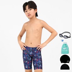 aquatica 男童泳衣 一般用泳鏡 6件組 BBK101